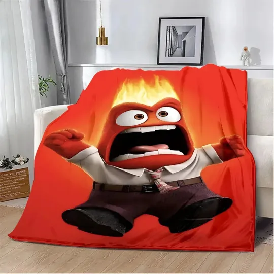 Discover Inside Out2 Printed Blanket, Anger Fleece Blanket