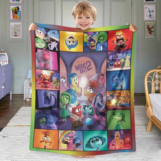 Discover Disney Inside Out Fleece Blanket, Inside Out Characters Fleece Blanket