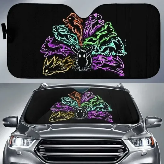 Discover Eevee PKM car sun shades Universal Fit Car Accessories Windshield Sunshade