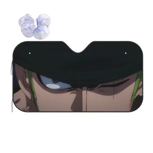 Discover Luffy Anime Windshield Sunshade Zoro Eyes Vintage Car Front Windshield