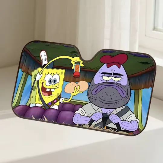 Discover Anime S-Sponge-b-Bobs Car Sunshade Curtains Windscreen Front Window