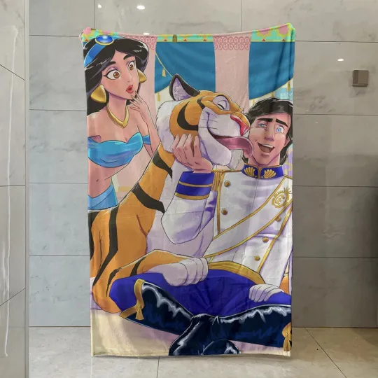 Cartoon Aladdin, Happy Ending Fleece Blanket