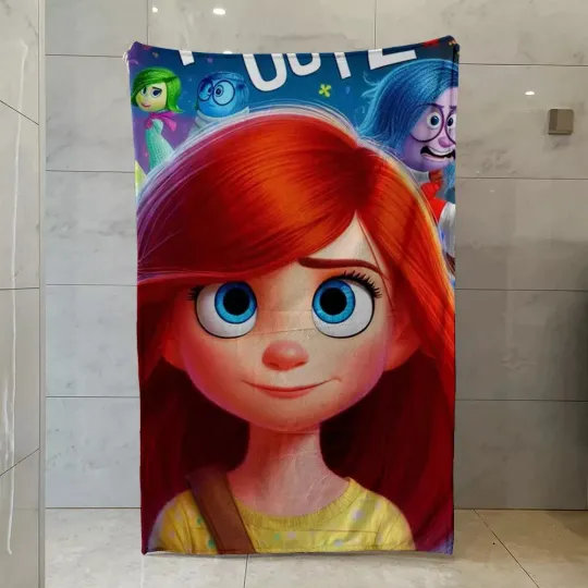 Discover Inside Out 2 Printed Fleece Blanket, Riley Blanket
