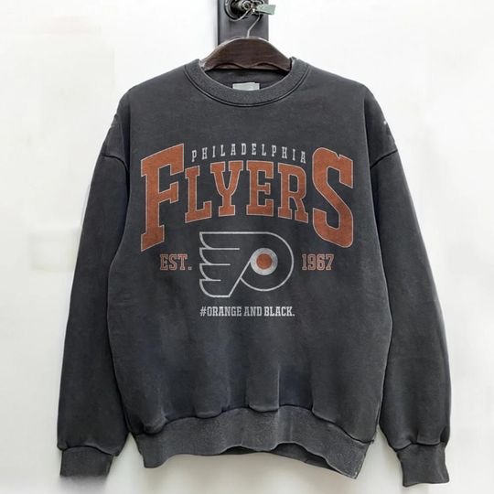 Discover Retro 90s Philadelphia Flyers Ice Hockey Team Comfort Colors Sweatshirt, Vintage Philadelphia Hockey Team Crewneck, Ice Hockey 191225DN16