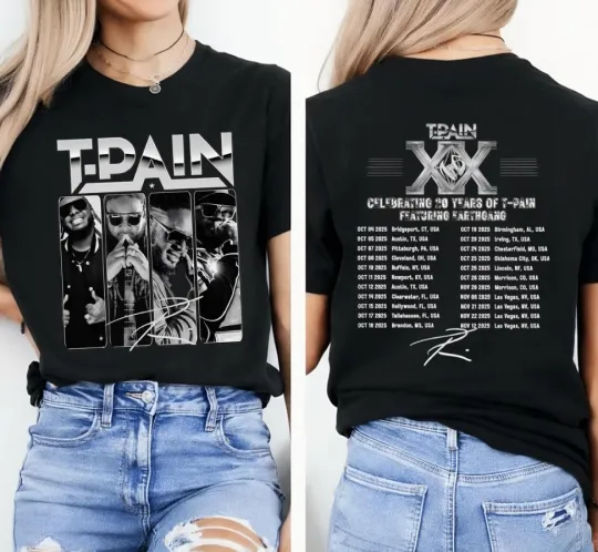 Discover T-Pain Bootleg Tour Shirt TPain Concert Merch Hiphop Gift For Fans T-shirt