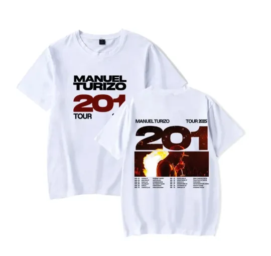 Discover Manuel Turizo 201 World Tour Merch Double Sided Unisex T-Shirt