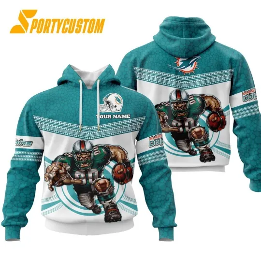 Discover Personalized Miami Football Team Dolphinss 3D Hoodie