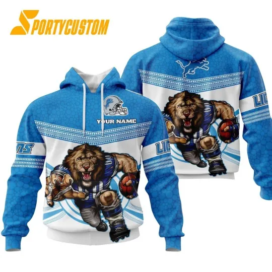 Discover Personalized Detroit Football Team Lionss 3D Hoodie