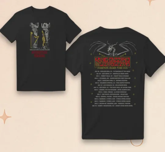 Discover King Gizzard & The Lizard Wizard Phantom Island Tour 2025 Graphic T-Shirt