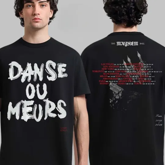 Ld ga Mayhem Ball Tour 2025 2026 Baila O Muere Spain Merch T-Shirt