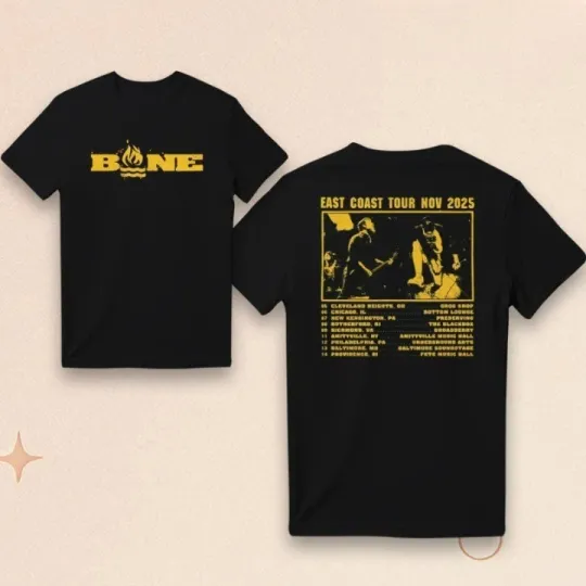 Discover Bane East Coast Tour Nov 2025 Merch Double Sided T-shirt
