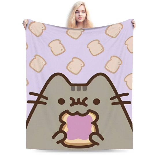 Discover Pusheens Cartoon Cats Throw Blanket for Sofa and Home Decor