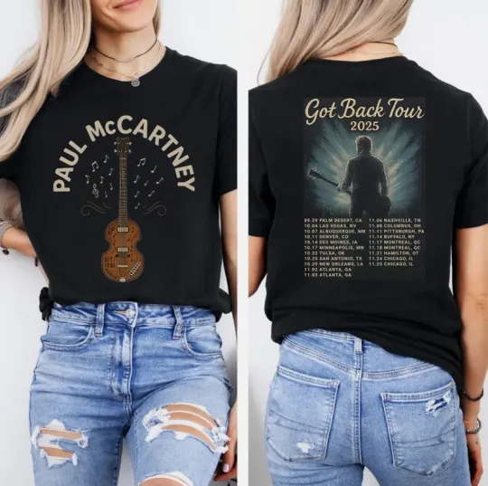 Discover P mccartney Got Back 2025 Vintage Rock Tee Unisex T-shirt