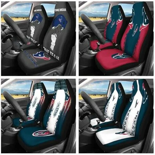 Discover Houston Football Car Seat Cover  Seat Protector 2Pc