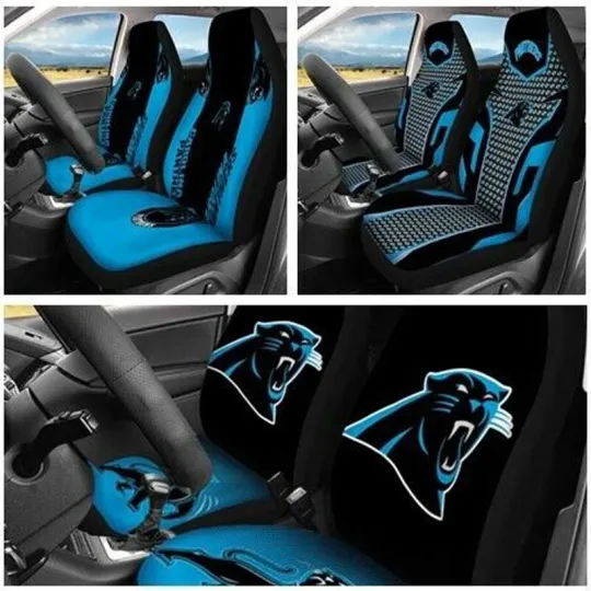 Discover Car Seat Cover  Seat Protector 2Pc for Carolina Panthers