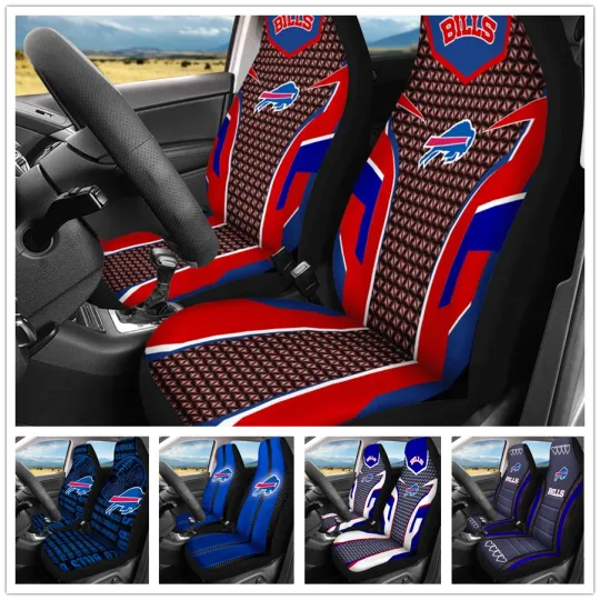 Car Seat Cover  Seat Protector 2Pc with Buffalo Bills