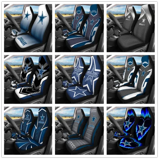 Discover Car Seat Cover Seat Protector 2Pc for DALLAS COWBOYS
