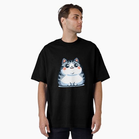 Discover Cute Chubby Cat T-Shirt for Cat Lovers