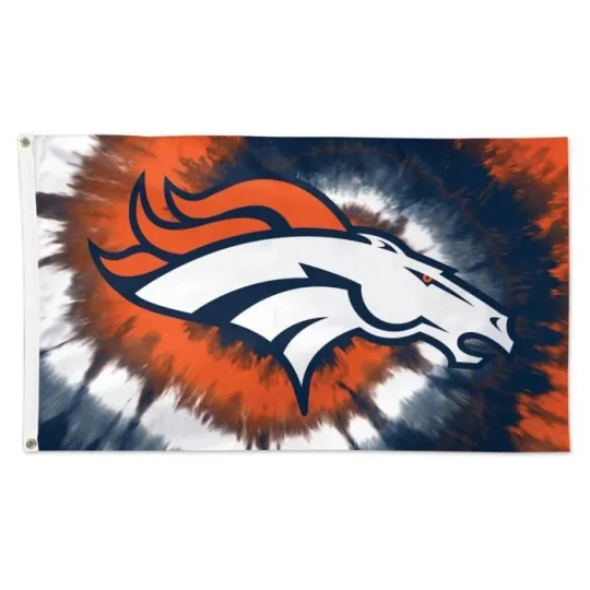 Denver Broncos Football Gradient Flag ft Wall Banner