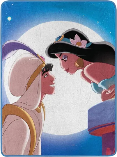 Discover Aladdin And Jasmine Fleece Blanket