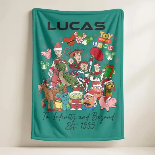 Discover Personalized Disney Toy Story To Infinity & Beyond Christmas Cozy Fleece Blanket
