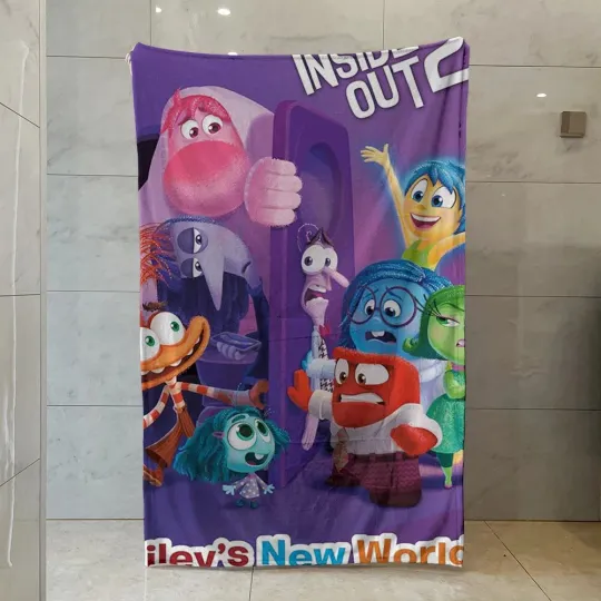 Discover Inside Out 2 Printed Fleece Blanket, Opposition Picture Blanket