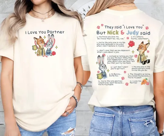 Discover Nick and Judy Confession Shirt Disneyland Zootopia T-Shirt