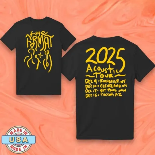 Discover The Format 2025 Acoustic Tour Black T-Shirt