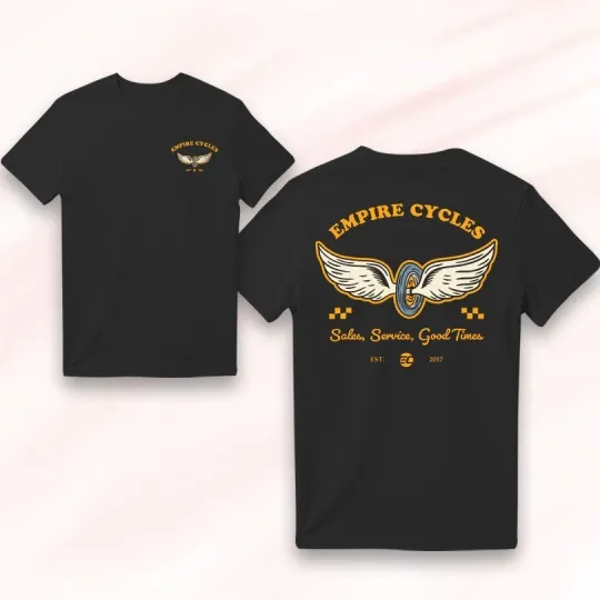 Discover Empire Cycles Winged Wheel T-Shirt