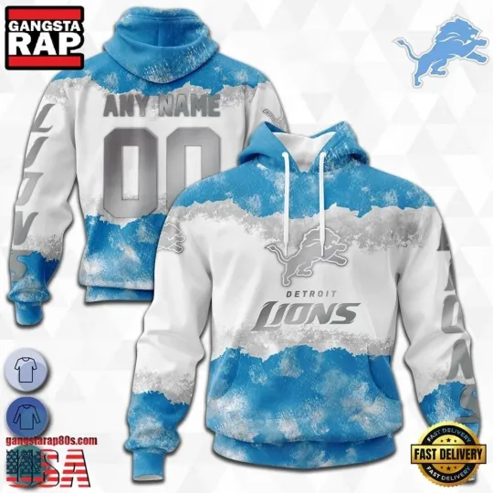 Discover Personalized Detroit Football Team Lionss 3D Hoodie
