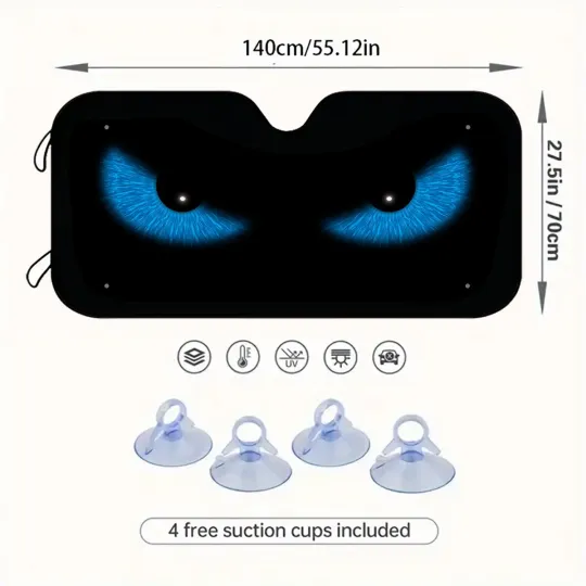 Discover Blue Eyes Sun Shade For Toyota-Windshield UV Heat Blocking Car Visor Lightweight