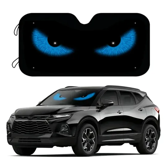 Discover For Toyota Windshield Sun Shade - Blue Eyes UV & Heat Blocking Car Visor Cover