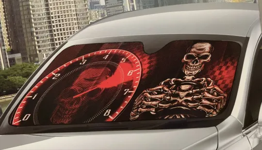Discover NEW Skeleton Accordion Folding Car Truck SUV Universal Windshield Sun Shade