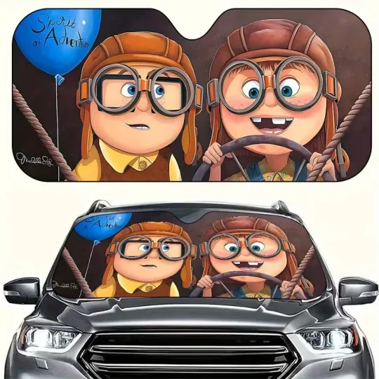 Discover Pixar Up Carl And Ellie Spirit Of Adventure Valentine Car Windshield Sun Shade
