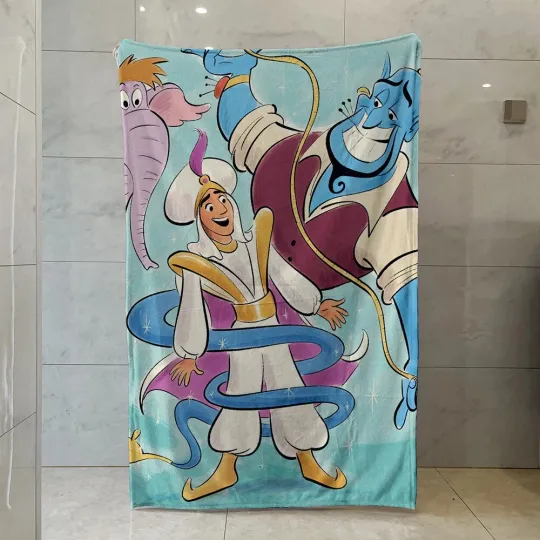 Discover Disney Blanket Cartoon Aladdin And The Magic Lamp Fleece Blanket