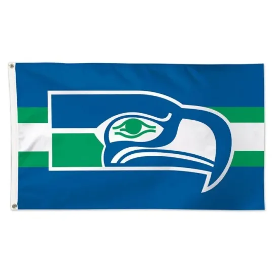Seattle Seahawks ft Retro Logo House Flag Football Banner