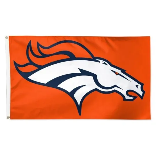 Denver Broncos Football Flag ft Orange House Flag