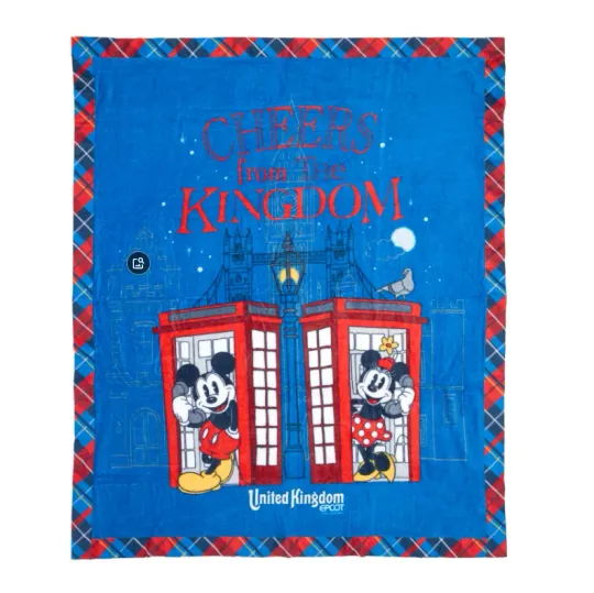 Discover Disney Mickey And Minnie London City Cozy Fleece Blanket