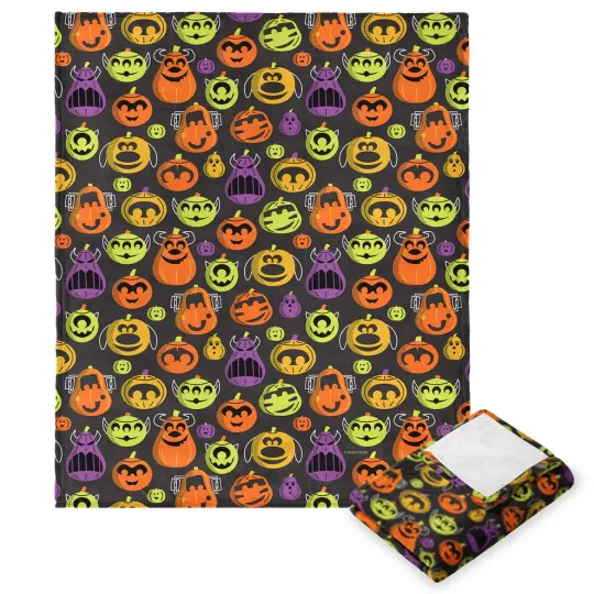Discover Disney Pixar Jack-o'-lanterns Halloween Cozy Fleece Blanket