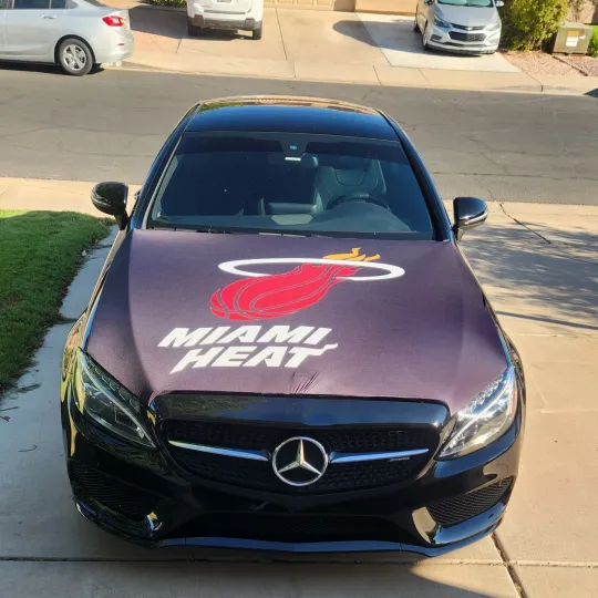 Miami Heat Auto Hood Cover NBA Sports Flags