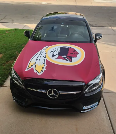 Washington Redskins Retro Auto Hood Cover - Sports Flags