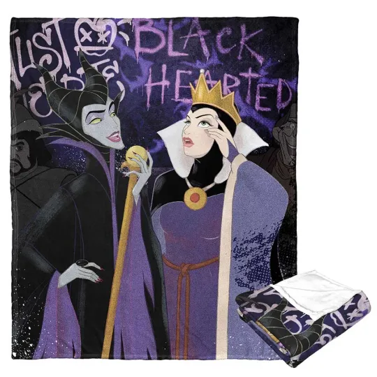 Discover Disney Villains Just Blackhearted Halloween Cozy Fleece Blanket