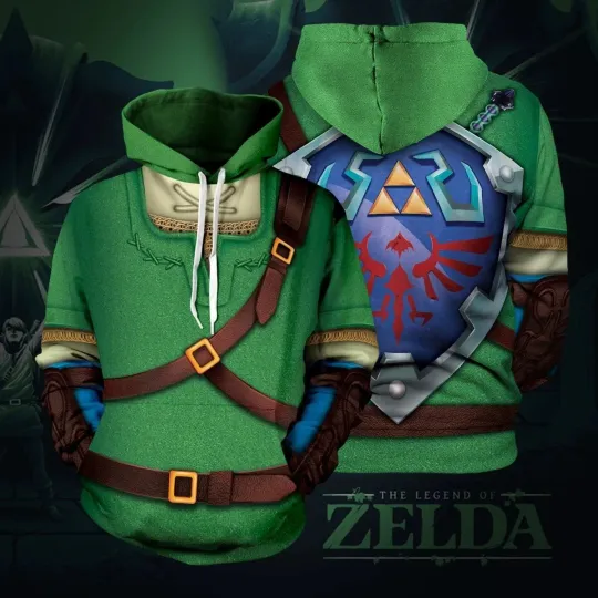 The Legend of Zelda 3D Hoodie Man Pullover Cosplay Costume Tops