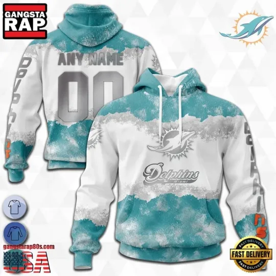 Discover Personalized Miami Football Team Dolphinss Hoodie Lightweight Adults S-5XL