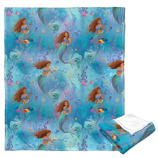 Discover Disney The Little Mermaid Ocean Adventures Cozy Fleece Blanket