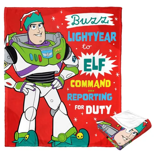 Discover Disney Pixar Toy Story Elf Christmas Cozy Fleece Blanket