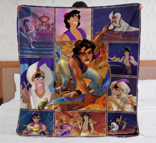 Discover Aladdin Blanket, Aladdin And The Magic Lamp Fleece, Blanket Cartoon Movie