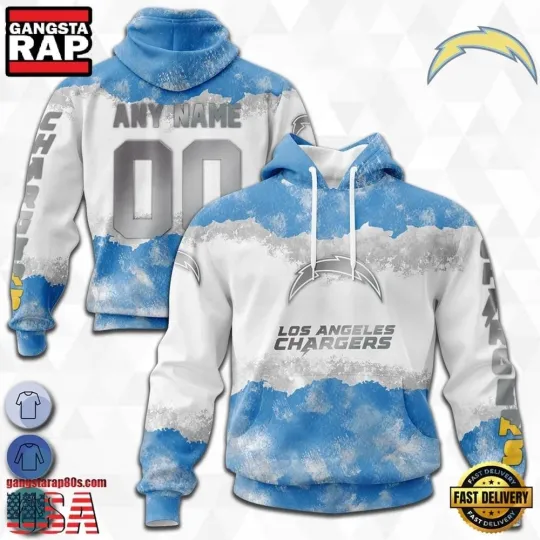 Discover Personalized Los Angeles Football Team Chargerss Hoodie Lightweight Adults S-5XL