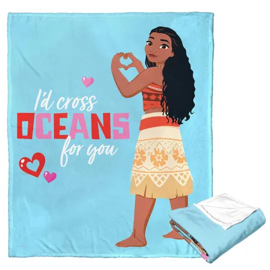 Discover Disney Moana Cross Oceans For You Cozy Fleece Blanket