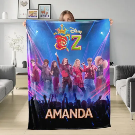 Discover Personalized Disney Descendants Zombies The Rise Of Red Cozy Fleece Blanket